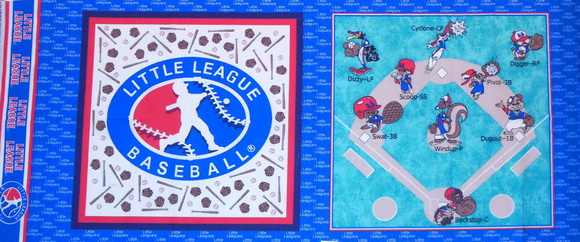 Little League Baseball Fabric 4 Panels